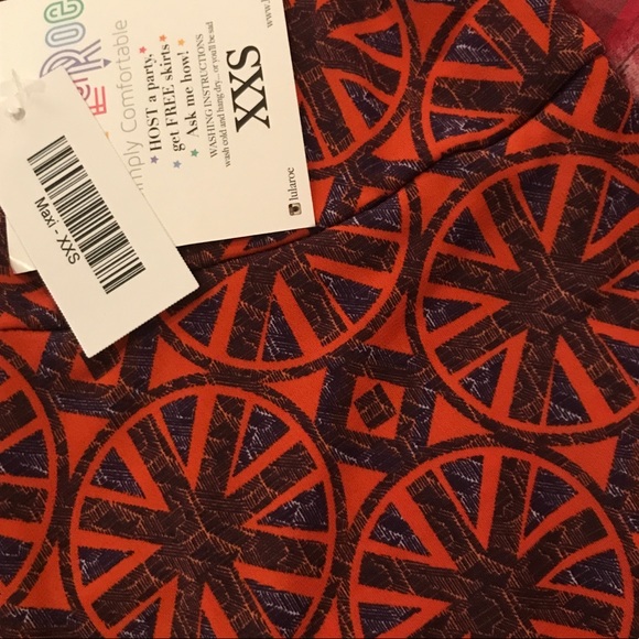 LuLaRoe MAXI - XXS orange/brown/Navy - Picture 4 of 6